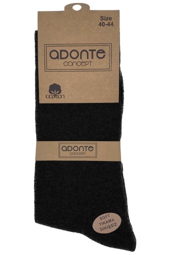 Adonte Erkek Dikişsiz Soket Çorap (Siyah) - Thumbnail