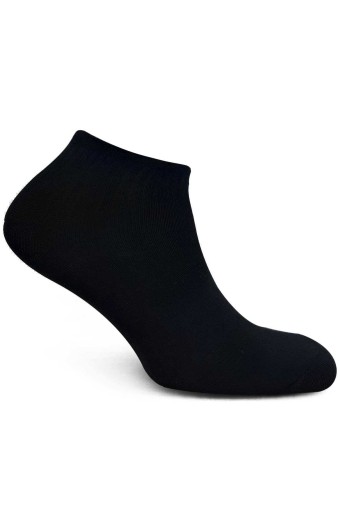 ADONTE - Adonte Erkek Patik Çorap Pamuk Düz (Siyah)