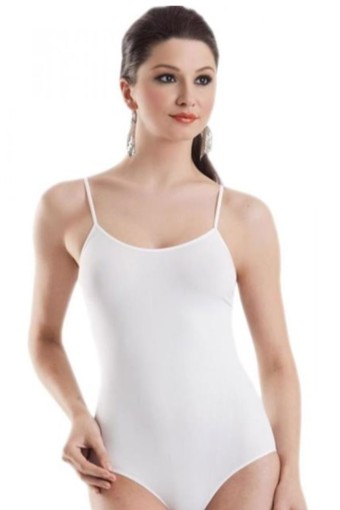 ANIT - Anıt Kadın Çıtçıtlı Body Likralı İp Askılı (Beyaz)