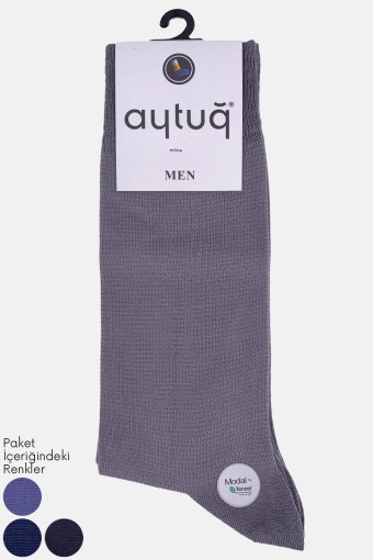 AYTUĞ - Aytuğ Erkek Desenli Soket Çorap Modal Tencel (Asorti)
