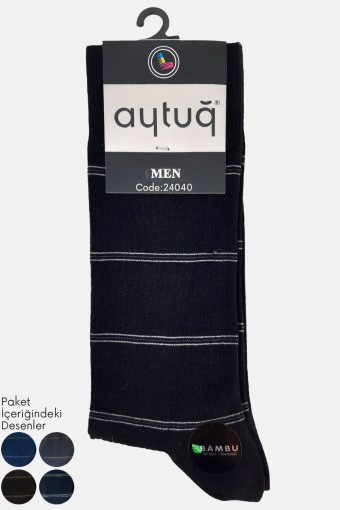 AYTUĞ - (12'li Paket) Aytuğ Erkek Dikişsiz Soket Çorap Bambu (Asorti)