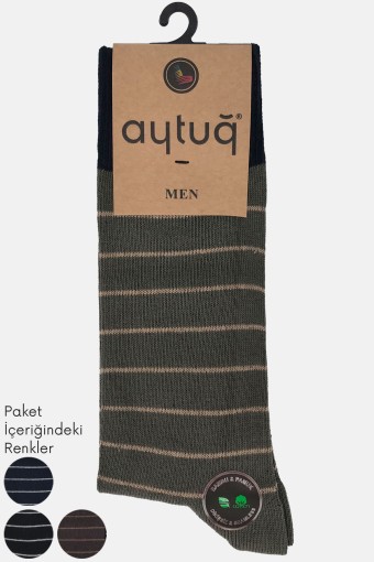 AYTUĞ - (12'li Paket) Aytuğ Erkek Dikişsiz Soket Çorap Bambu & Pamuk (Asorti)