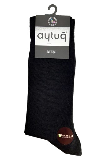 AYTUĞ - Aytuğ Erkek Soket Çorap Bambu Düz (Siyah)