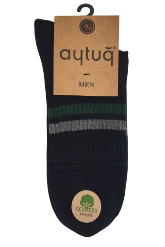 Aytuğ Erkek Soket Çorap Havlu Dikişsiz (Siyah) - Thumbnail