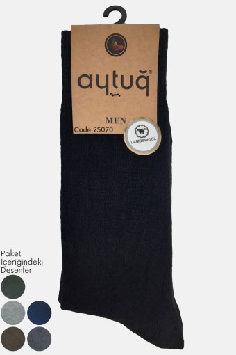 AYTUĞ - (12'li Paket) Aytuğ Erkek Soket Çorap Lambswool (Asorti)