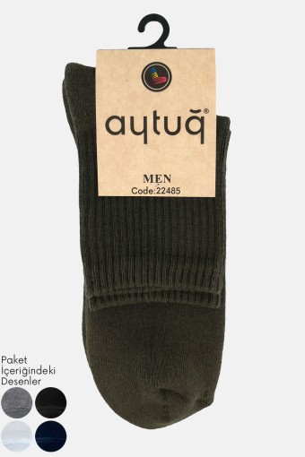 AYTUĞ - (12'li Paket) Aytuğ Erkek Soket Çorap Pamuk (Asorti)