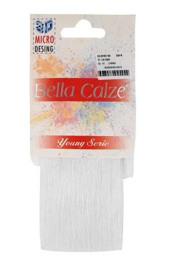 BELLA CALZE - Bella Calze Kız Çocuk Girsl Young Derby Desenli Külotlu Çorap (Beyaz (01))