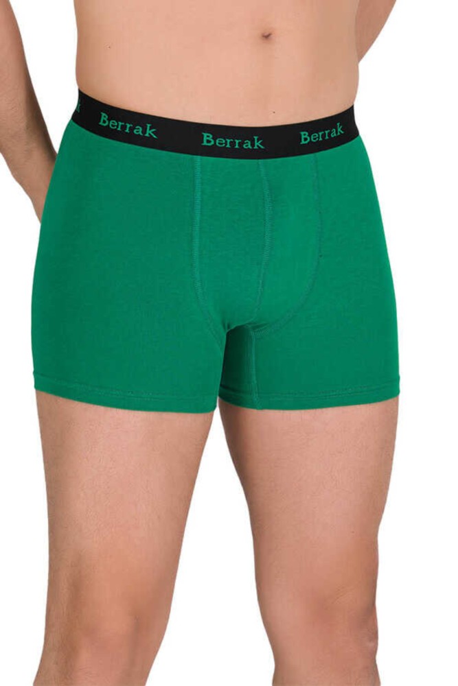BERRAK - Berrak Erkek Boxer Modal Düz Likralı (Yeşil)