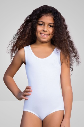 Berrak Kız Çocuk Çıtçıtlı Body Kalın Askılı Resimli (Beyaz) - Thumbnail