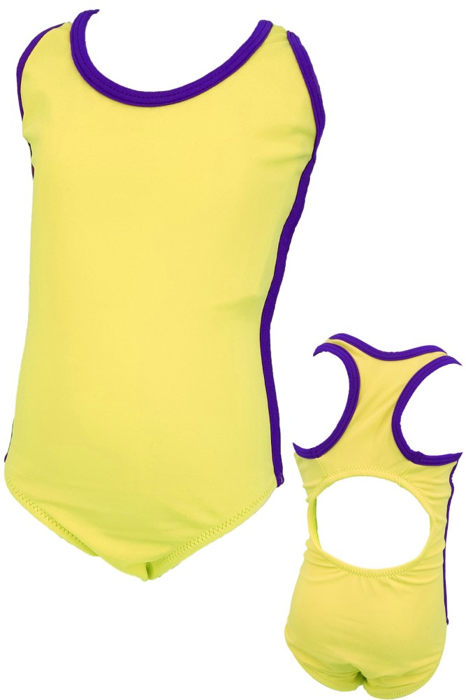 FORUM - Bombi Kız Çocuk Yüzücü Mayo Beli Açık (Sarı)