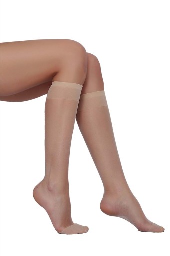 Daymod Kadın İnce Dizaltı Çorap Likralı Fit 15 (Naturel (51)) - Thumbnail