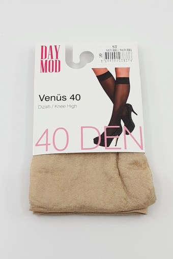 DAYMOD - Daymod Kadın İnce Dizaltı Çorap Venüs 40 Denye (Naturel (51))