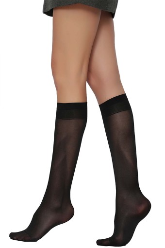 Daymod Kadın İnce Dizaltı Çorap Venüs 40 Denye (Siyah (500)) - Thumbnail