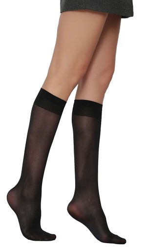 Daymod Kadın İnce Dizaltı Çorap Venüs 40 Denye (Siyah (500)) - Thumbnail