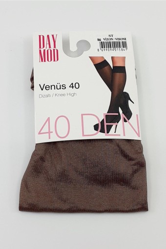 DAYMOD - Daymod Kadın İnce Dizaltı Çorap Venüs 40 Denye (Vizon (86))