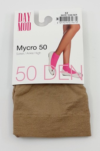 DAYMOD - Daymod Kadın İnce Soket Çorap Mikro 50 (Bronz (38))