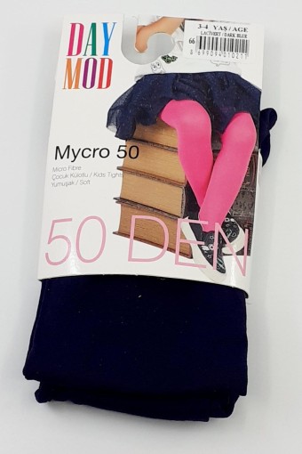 DAYMOD - Daymod Kız Çocuk İnce Külotlu Çorap Düz Mikro 50 (Lacivert (66))