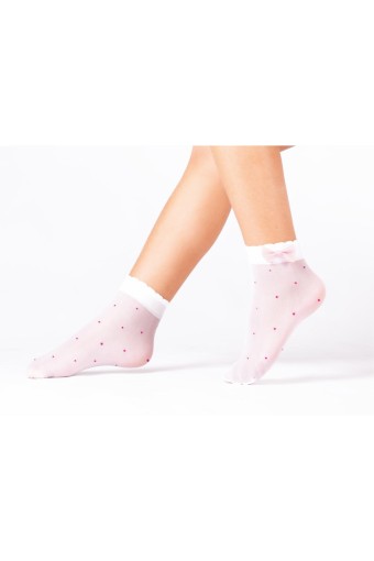 DAYMOD - (12'li Paket) Daymod Kız Çocuk İnce Soket Çorap İrem Aksesuarlı Desenli (Asorti Renk (900))
