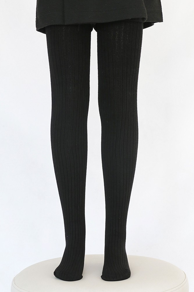 DAYMOD - Daymod Kız Rib Soft Çocuk Külotlu Çorap (Siyah (500))