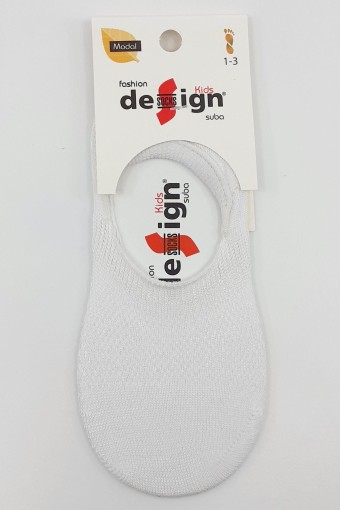 DESIGN - (12'li Paket) Design Unisex Çocuk Babet Çorap Suba Lacoste (Beyaz)