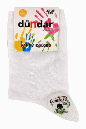 DÜNDAR - Dündar Çocuk Comfort Soket Çorap (Beyaz)