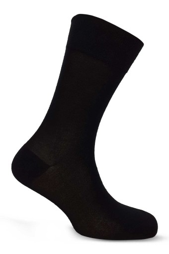 Dündar Erkek Bambu Soket Çorap Düz Bambu (Siyah) - Thumbnail