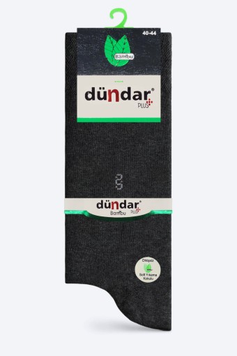 Dündar Erkek Soket Çorap Bambu Desenli Karışık Renk (Antrasit) - Thumbnail