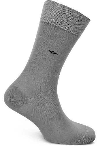 Dündar Erkek Soket Çorap Modal Desenli (Gri) - Thumbnail