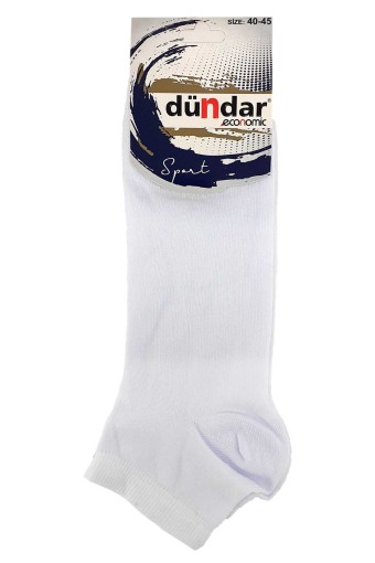 Dündar Erkek Patik Çorap Lyrca Comfort (Beyaz) - Thumbnail