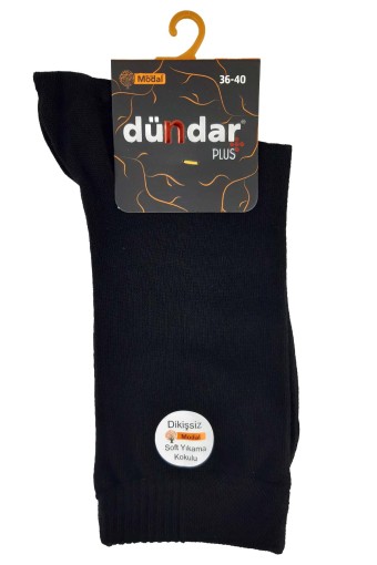 Dündar Plus Kadın Modal Soket Çorap (Siyah) - Thumbnail