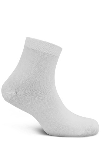 Dündar Plus Kadın Modal Yarım Konç Çorap (Beyaz) - Thumbnail