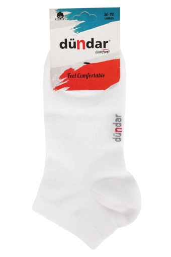 Dündar Unisex Comfort Patik Çorap (Beyaz) - Thumbnail