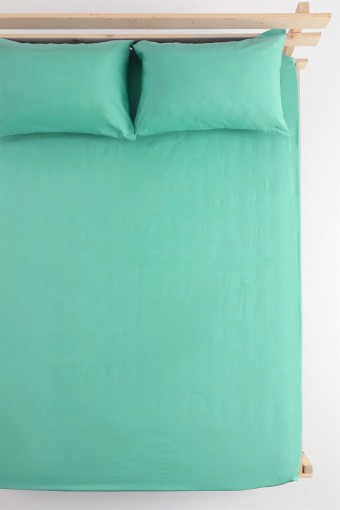Durul Havlu - Durul Yastıklı Empirme Battal Boy Çarşaf 180X200 (Mint Yeşili)