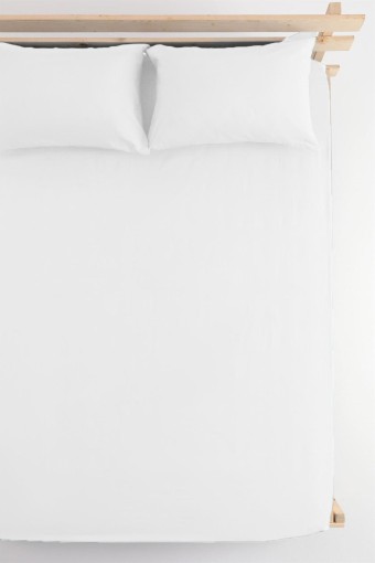 Durul Havlu - Durul Yastıklı Empirme Çift Kişilik Çarşaf 160x200 (Beyaz)