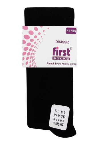 FIRST - First Kız Çocuk Külotlu Çorap Düz (Lacivert)