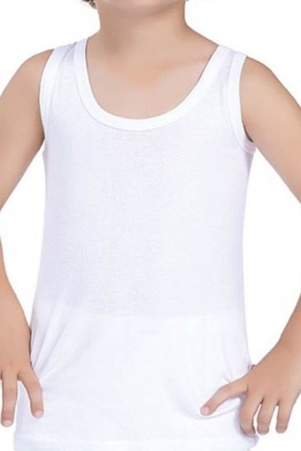 GÜMÜŞ ÇAMAŞIR - Gümüş Çamaşır Erkek Çocuk Kalın Askılı Penye Atlet (Beyaz)