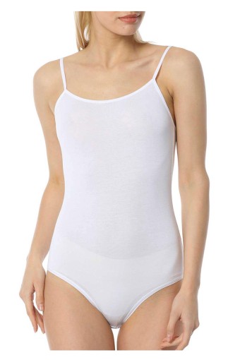 İMER - İmer Kadın Çıtçıtlı Body İp Askılı Modal (Beyaz)