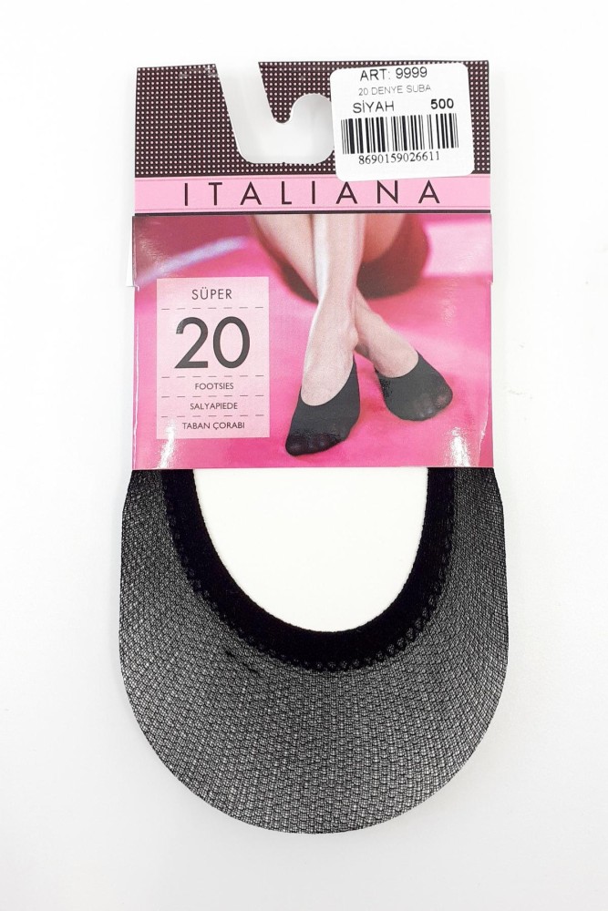 İTALİANA - İtaliana Kadın Babet Çorap Super 20 Suba (Siyah (500))
