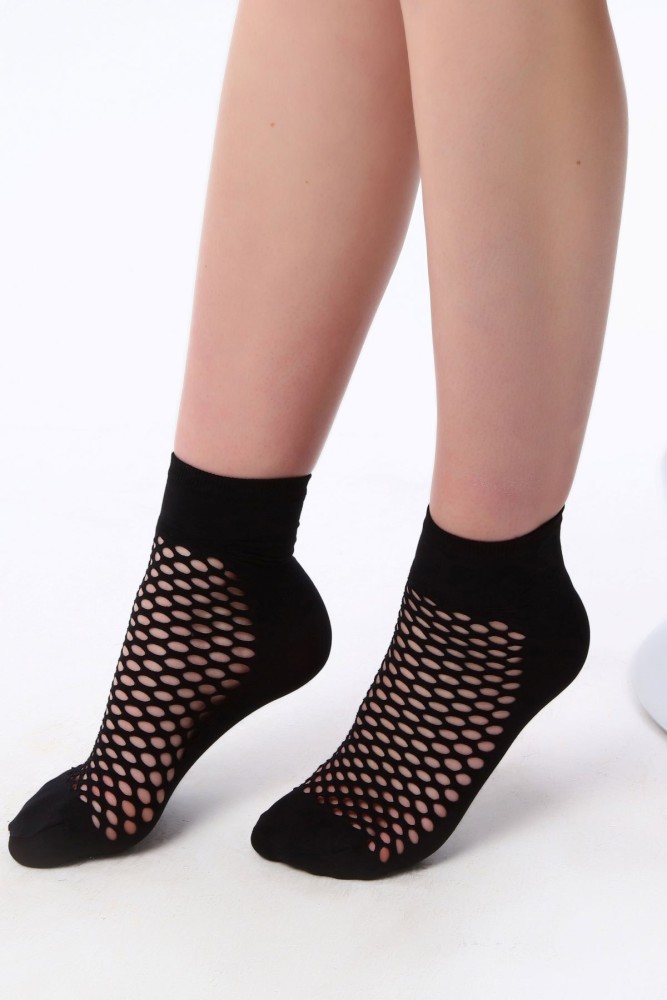 İTALİANA - Italiana Kadın Dizaltı Soket Çorap Petekli (Siyah (500))