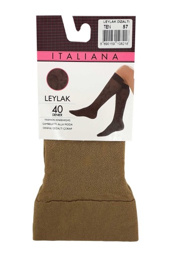 İTALİANA - İtaliana Kadın İnce Dizaltı Çorap 40 Denye Leylak (Ten (57))