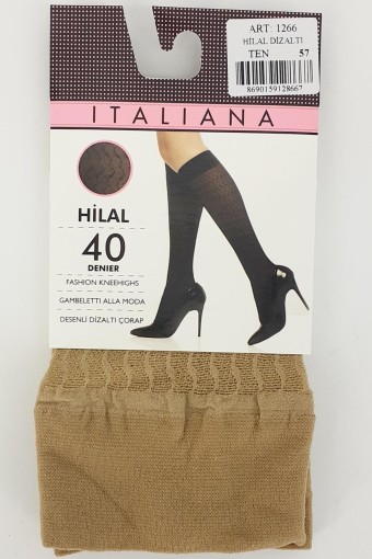 İTALİANA - İtaliana Kadın İnce Dizaltı Çorap Hilal (Ten (57))