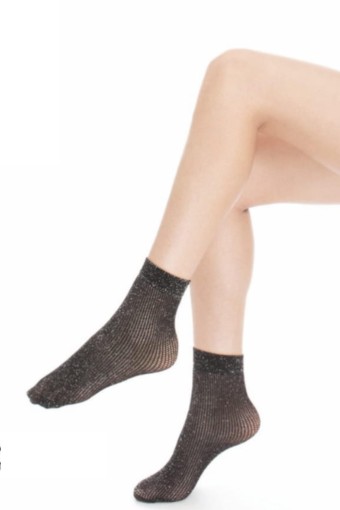 İTALİANA - İtaliana Kadın İnce Soket Çorap File Simli (Siyah (500))