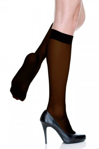 İTALİANA - İtaliana Kadın Kalın Dizaltı Çorap Mikro 70 Masaj Çorabı (Vizon (86))