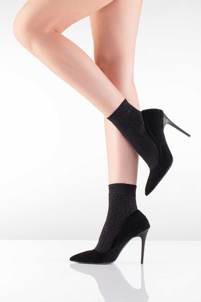 İTALİANA - İtaliana Kadın Soket Çorap 85 Denye Yeşim (Siyah (500))