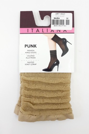 İTALİANA - İtaliana Kadın Soket Çorap Punk (Sahra Ten (52))