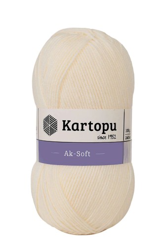 KARTOPU - Kartopu Aksoft Akrilik El Örgü İpliği 100g 250m (K025)
