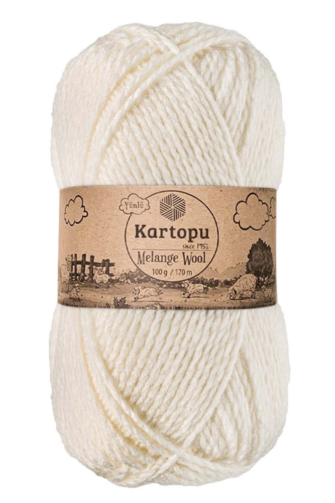 KARTOPU - Kartopu Melange Wool Akrilik El Örgü İpliği 100g 170m (K013)