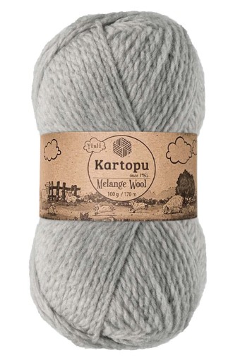 KARTOPU - Kartopu Melange Wool Akrilik El Örgü İpliği 100g 170m (K1000)