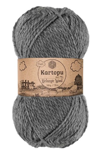 KARTOPU - Kartopu Melange Wool Akrilik El Örgü İpliği 100g 170m (K1002)