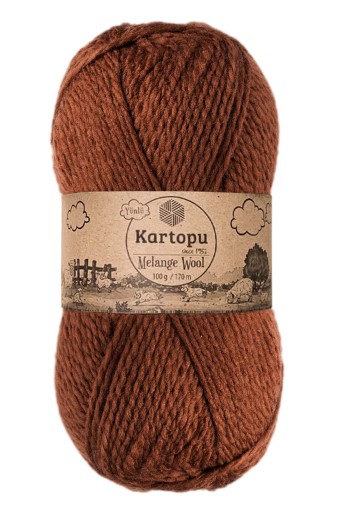 KARTOPU - Kartopu Melange Wool Akrilik El Örgü İpliği 100g 170m (K1892)